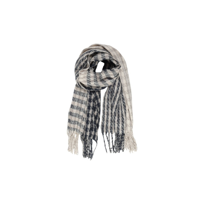 Image 4 : Texture et finitions écharpe Only femme bleue motifs géométriques — delvale