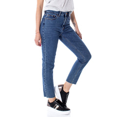 Image 2 : Jeans femme bleu Only, détail de la coupe et finitions — Delvale