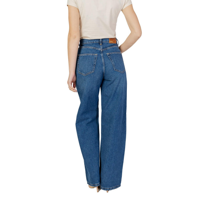 Image 2 : Détail jeans Only femme bleu monochrome avec poches avant et arrière — Delvale