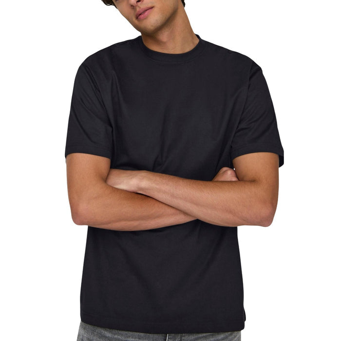 Image 3 : T-shirt homme Only & Sons noir, vue de profil — Delvale