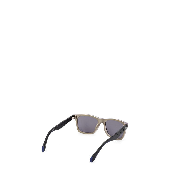 Image 5 : Lunettes de soleil Adidas Originals Navigator homme, détail branche texturée noire et logo Trefoil blanc — Delvale