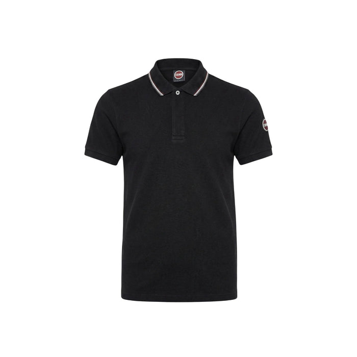 Polo Colmar Originals homme noir col à liseré contrasté blanc rouge