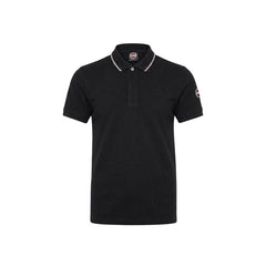 Polo Colmar Originals homme noir col à liseré contrasté blanc rouge