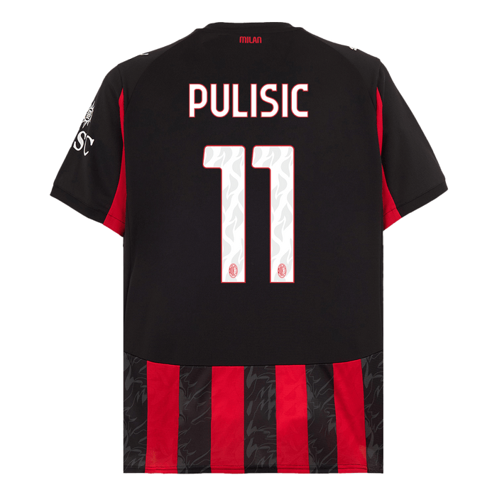 PULISIC #11 AC Milan Home Soccer Jersey 2025/26 Red&Black