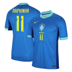 RAPHINHA #11 Brazil Soccer Jersey Away Custom Shirt 2024