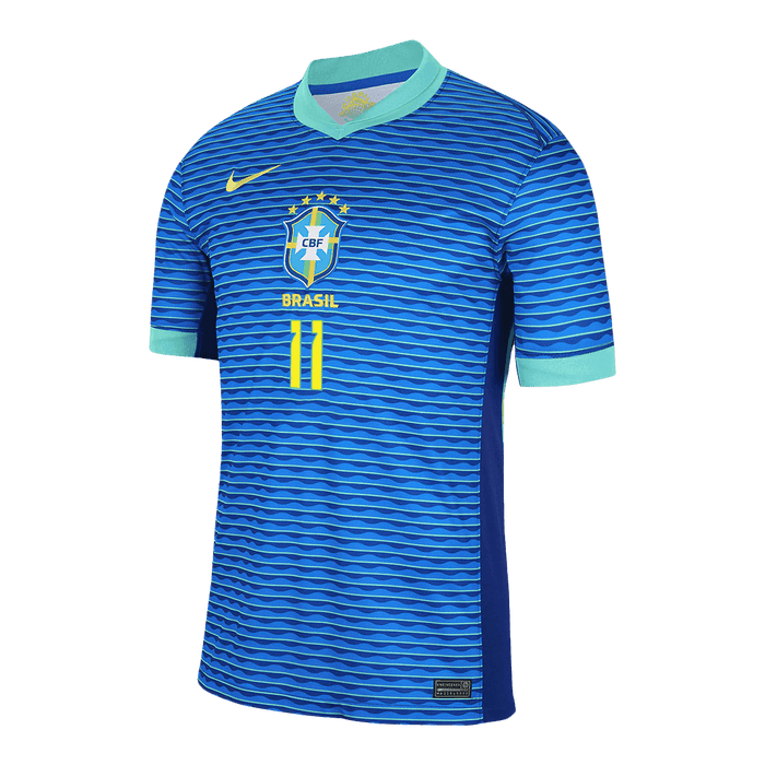 RAPHINHA #11 Brazil Soccer Jersey Away Custom Shirt 2024