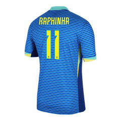 RAPHINHA #11 Brazil Soccer Jersey Away Custom Shirt 2024