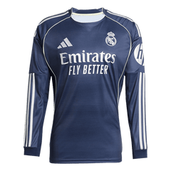 Real Madrid Away Long Sleeve Soccer Jersey 2025/26