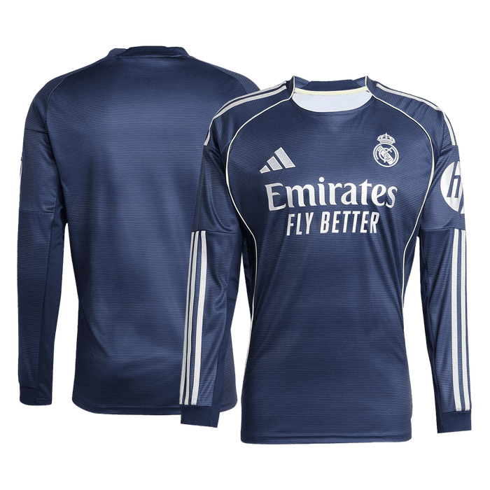 Real Madrid Away Long Sleeve Soccer Jersey 2025/26