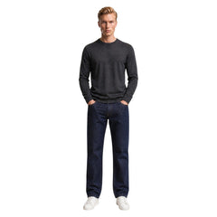 Image 2 : Jean slim Replay homme bleu, détail coupe et jambe — Delvale