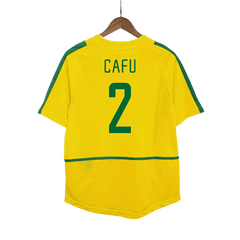 Retro CAFU #2 2002/03 Brazil Home Soccer Jersey