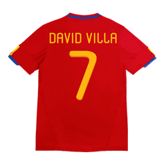 Retro DAVID VILLA #7 2010 Spain Home Soccer Jersey