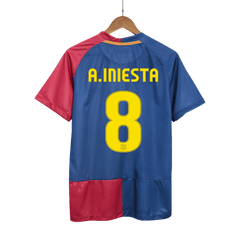 Retro Jersey A.INIESTA #8 Barcelona Retro Jersey Home Soccer Shirt 2008/09 UCL Final