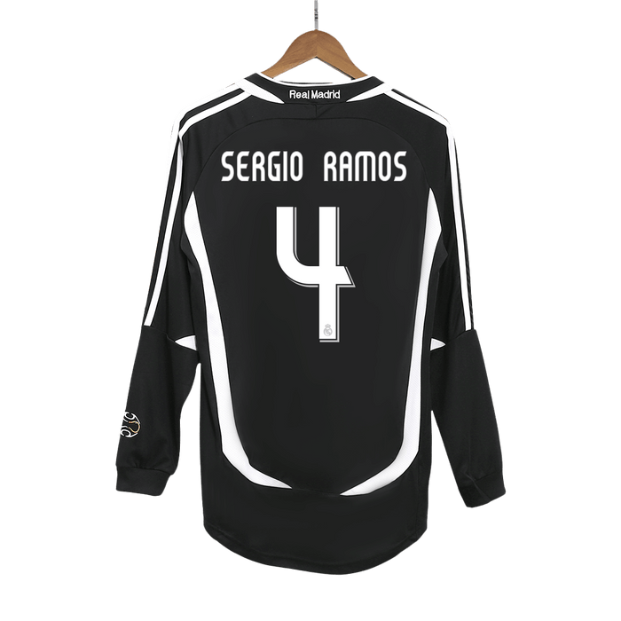 Retro Jersey ERGIO RAMOS #4 Real Madrid Retro Jersey Away Soccer Shirt 2006/07