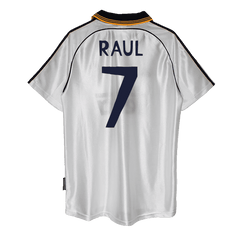 Retro Jersey RAUL #7 Real Madrid Retro Jersey Home Soccer Shirt 1998/00
