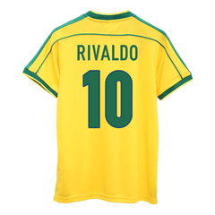 Retro Jersey RIVALDO #10 Brazil Home Soccer Shirt 1998 -World Cup