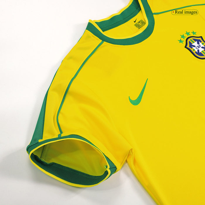 Retro Jersey RONALDO #9 Brazil Home Soccer Shirt 1998 -World Cup