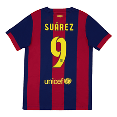 Retro Jersey SUáREZ #9 Barcelona Retro Jersey Home Soccer Shirt 2014/15