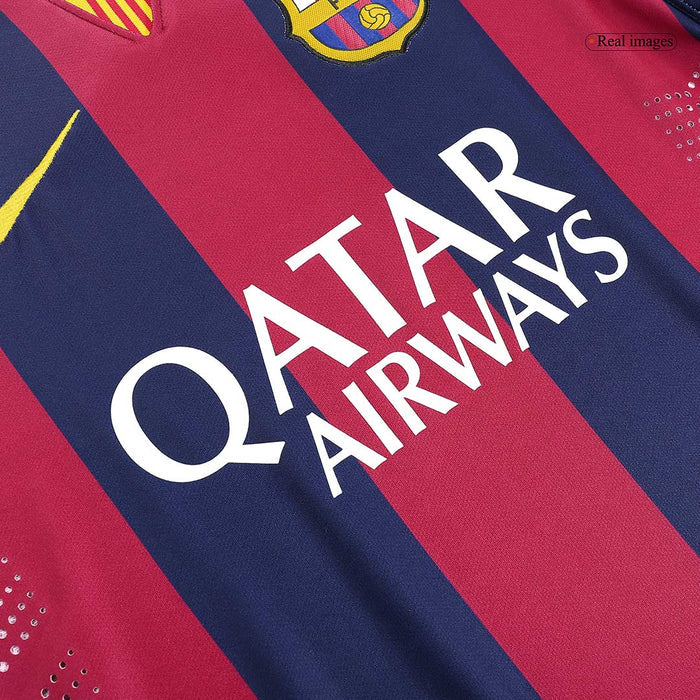 Retro Jersey SUáREZ #9 Barcelona Retro Jersey Home Soccer Shirt 2014/15