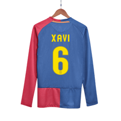 Retro Jersey XAVI #6 Barcelona Retro Jersey Home Long Sleeve Soccer Shirt 2008/09 - UCL Final