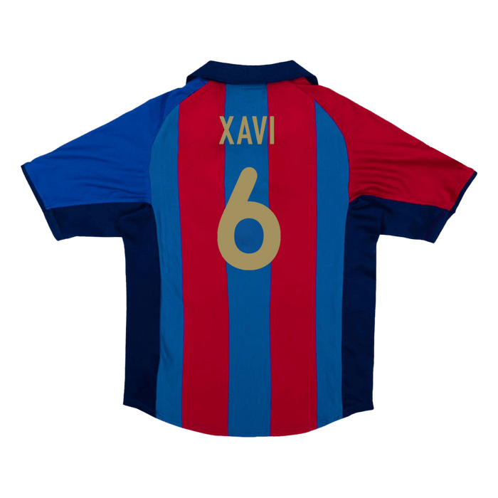 Retro Jersey XAVI #6 Barcelona Retro Jersey Home Soccer Shirt 2001/02