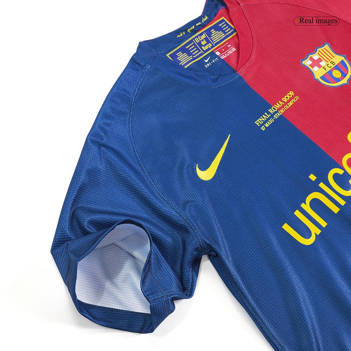 Retro Jersey XAVI #6 Barcelona Retro Jersey Home Soccer Shirt 2008/09 UCL Final