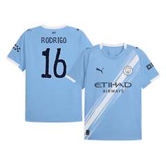 RODRIGO #16 Manchester City Home Soccer Jersey 2025/26 Blue Jersey - Club World Cup