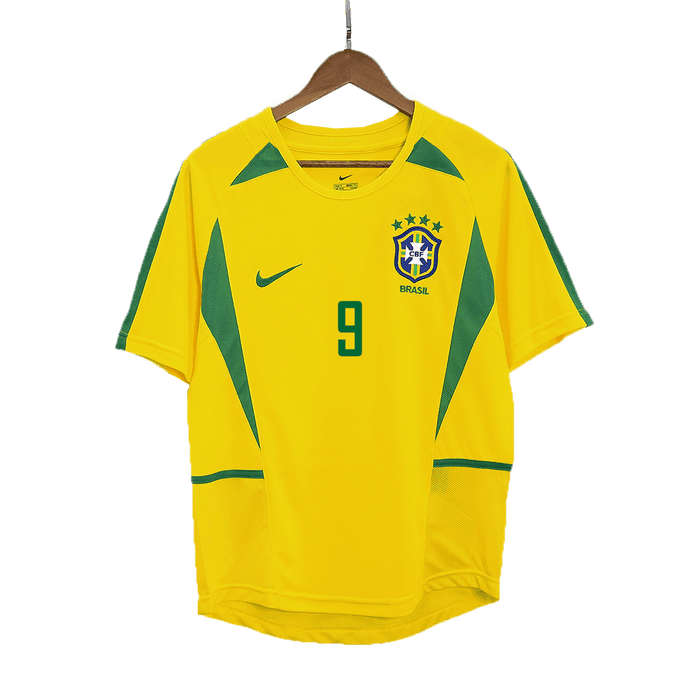 RONALDO #9 Brazil Retro Jersey Home Soccer Shirt 2002/03