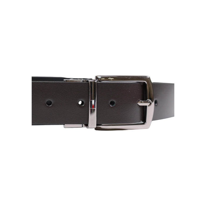 Image 3 : Ceinture Tommy Hilfiger homme en cuir marron, présentation complète de la longueur et de la largeur — Delvale