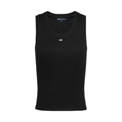 Image 4 : Débardeur sans manches beige Tommy Hilfiger Jeans vue portée — delvale