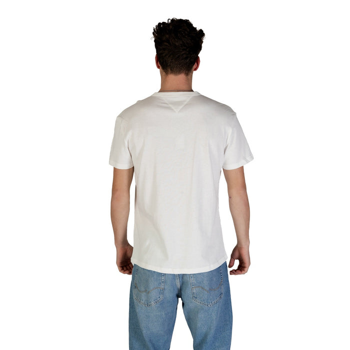 Image 2 : T-shirt blanc Tommy Hilfiger Jeans homme vue de face coupe moderne — Delvale