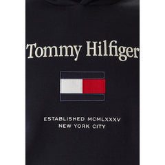 Image 4 : Sweatshirt Tommy Hilfiger homme blanc, détail du logo et des finitions — Delvale