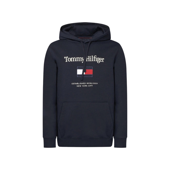 Image 5 : Sweatshirt homme Tommy Hilfiger blanc porté, style casual décontracté — Delvale