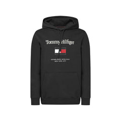 Image 2 : Sweatshirt Tommy Hilfiger homme noir – détail du logo brodé en poitrine – Delvale