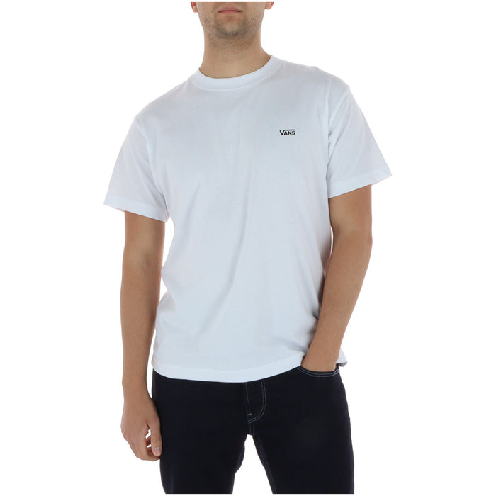 Image 1 : T-shirt Vans homme blanc col rond manches courtes, vue de face — delvale