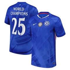 WORLD CHAMPIONS #25 Chelsea Home Soccer Jersey 2025/26 with chest badge