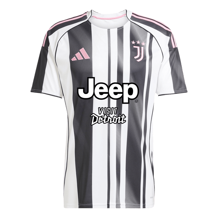 YILDIZ #10 Juventus Jeep x Visit Detroit Sponsor Soccer Jersey Home Custom Men's Shirt 2025/26