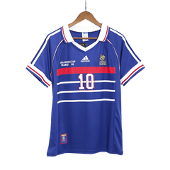 ZIDANE #10 France Retro Jersey Home Soccer Shirt 1998 World Cup