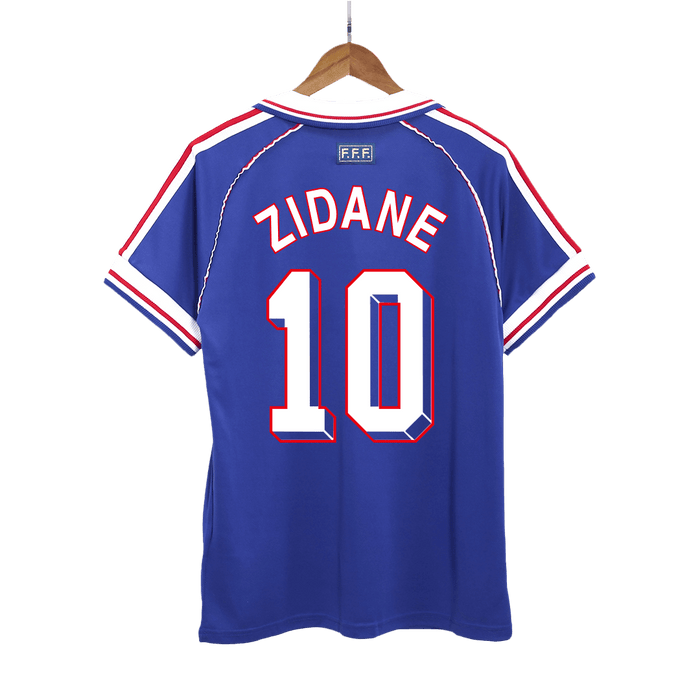 ZIDANE #10 France Retro Jersey Home Soccer Shirt 1998 World Cup
