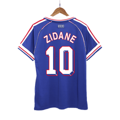 ZIDANE #10 France Retro Jersey Home Soccer Shirt 1998 World Cup