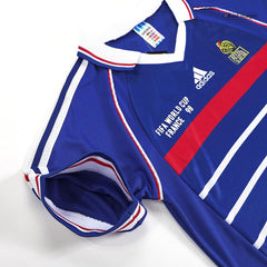 ZIDANE #10 France Retro Jersey Home Soccer Shirt 1998 World Cup